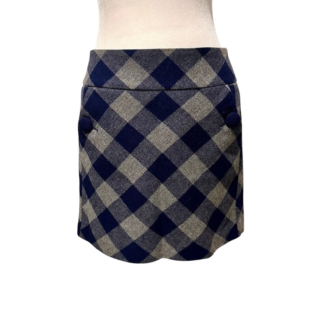 Esprit, Blue/Gray plaid skirt, Size 2